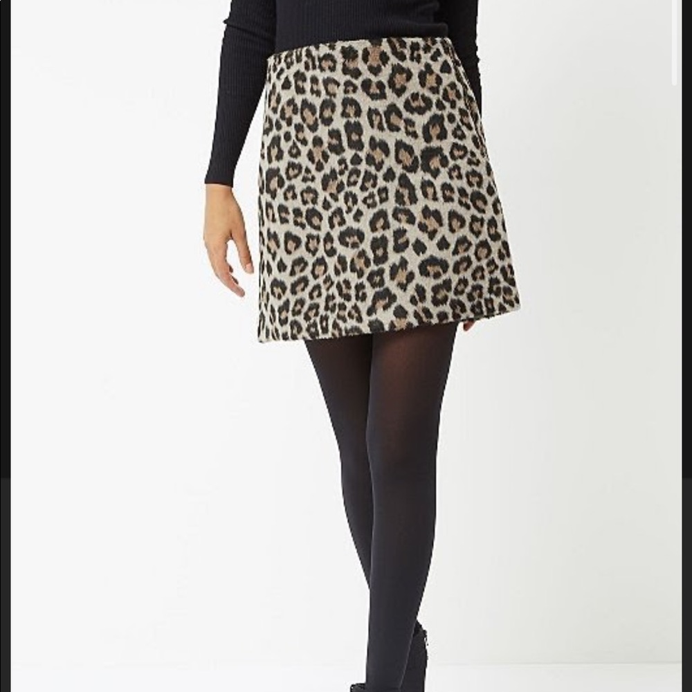 The Loft leopard mini skirt